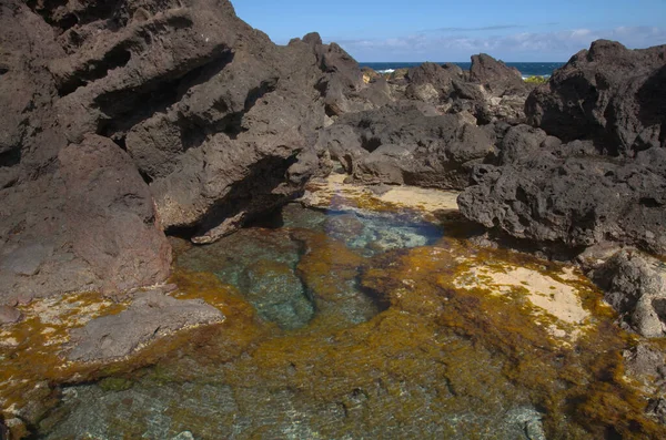 Gran Canaria, rock pools at Punta de las Arenas cape on the western part of the island, also called Playa de Artenara