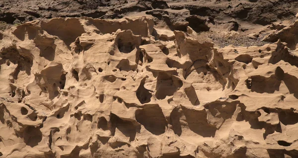 Gran Canaria Amazing Sand Stone Erosion Figures Ravines Punta Las — Stock Photo, Image