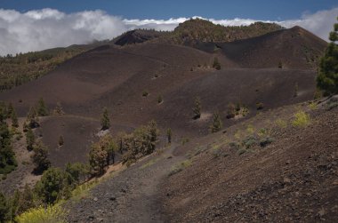 La Palma, uzun menzilli popüler yürüyüş rotası Ruta de Los Volcanes boyunca uzanan manzaralar, El Paso 'dan Fuencaliente belediyelerine kadar adanın tepesi boyunca uzanır. 