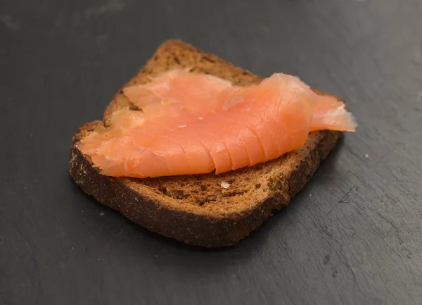 Thin Slices Smoked Salmon Macro Food — Stock Photo, Image