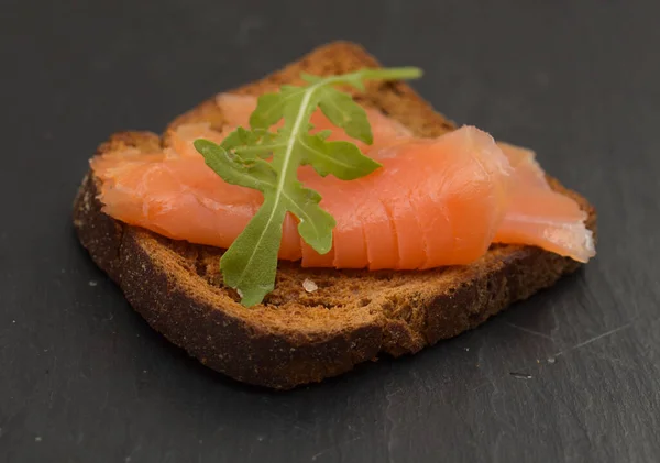 Thin Slices Smoked Salmon Macro Food — Stock Photo, Image