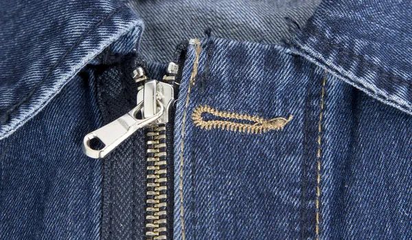 Zip jeans detail — Stock Photo, Image