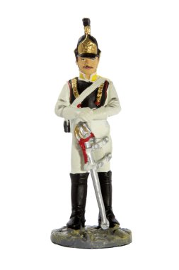 oyuncak asker üzerinde beyaz izole