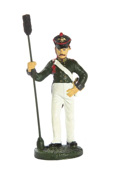 Żołnierz zabawka na białym tle — Zdjęcie stockowe