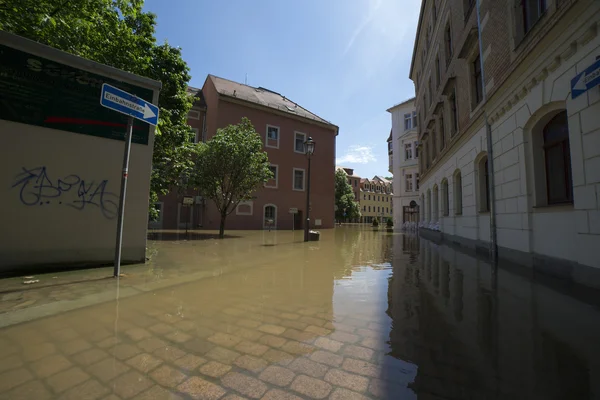 Flooding in Meyssen, Germany, in June 2013 — Stock Photo, Image