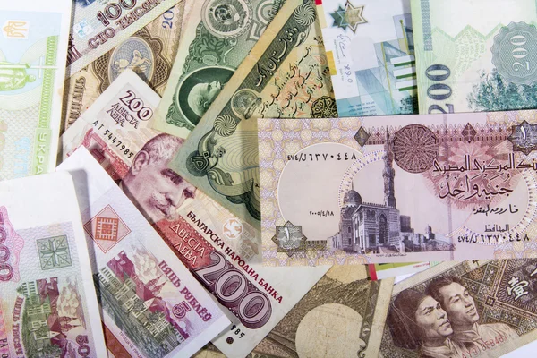 Billetes de diferentes países — Foto de Stock