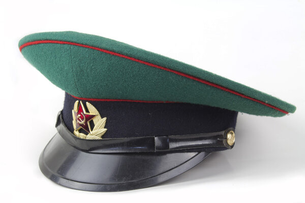 Green cap Soviet border guard