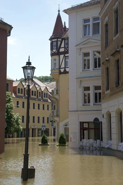 Flooding in Meyssen, Germany, in June 2013 — Stock Photo, Image