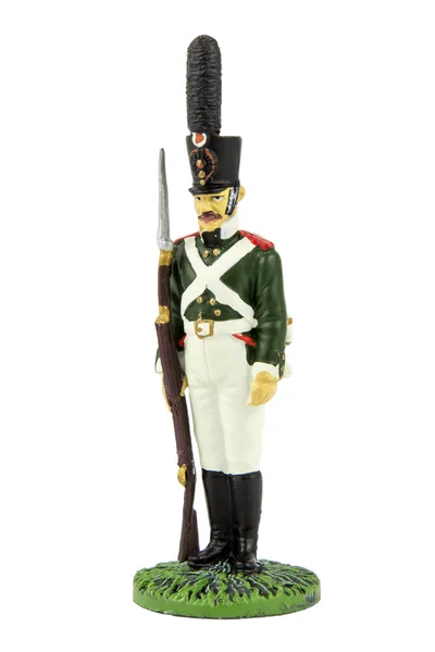 Speelgoed soldaat geïsoleerd op wit — Stockfoto