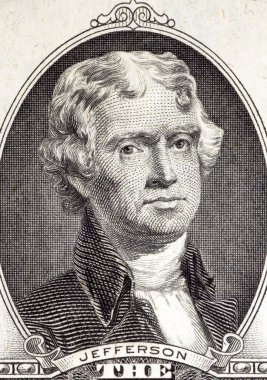 thomas dikey jefferson 2 dolar banknotunun üzerinde