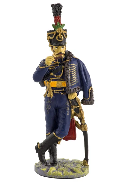 Petty Officer 1st Hussars of Emperor Franz I in dress uniform. 1813-1814 — Stock Photo, Image