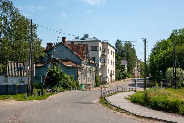 소타발라 러시아 2021 러시아 카렐리야의 소타발라 거리와 철도의 — 스톡 사진