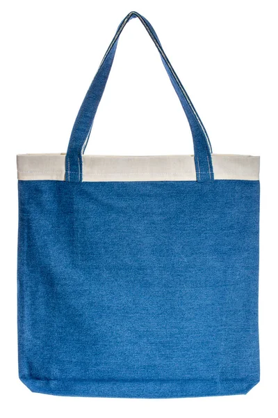 Επαναχρησιμοποιήσιμο Παντοπωλείο Eco Bag Από Φυσικά Υφάσματα Λευκό Φόντο — Φωτογραφία Αρχείου