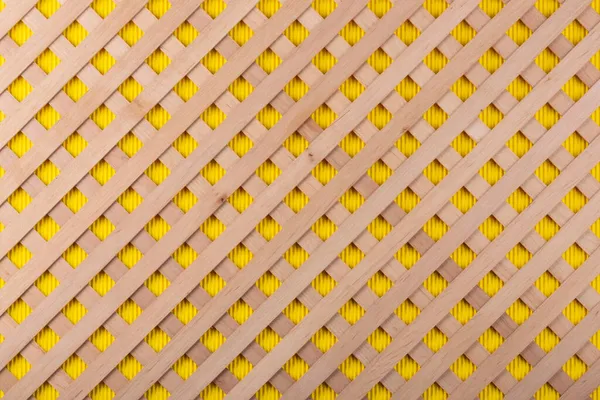 Textura Treliça Madeira Decorativa Com Fundo Colorido — Fotografia de Stock