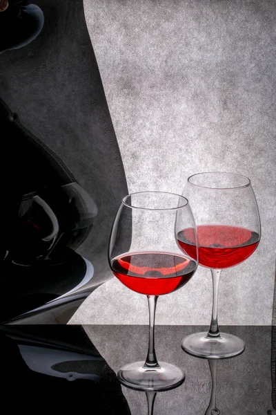 まだワインとガラスグラスとの生活 — ストック写真