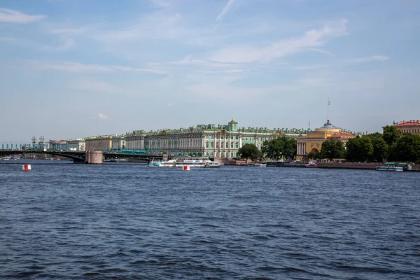 San Pietroburgo Russia Luglio 2021 Veduta Del Ponte Del Palazzo — Foto Stock