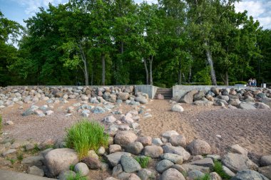 Finlandiya Körfezi kıyısında Sestroretsk şehrinin Central Park 'ında, St. Petersburg