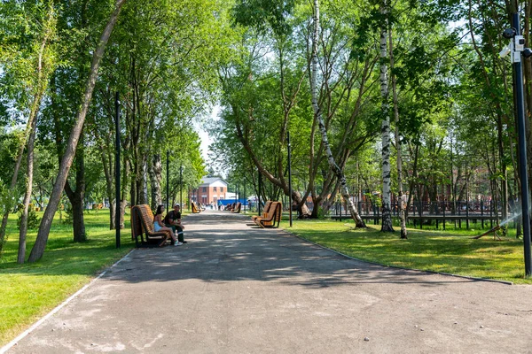 Petrohrad Rusko Července 2021 Pohled Území Parku Ostrov Pevností Kronstadtu — Stock fotografie