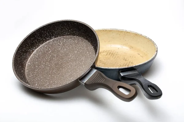 New Old Frying Pan White Background — Stock Photo, Image