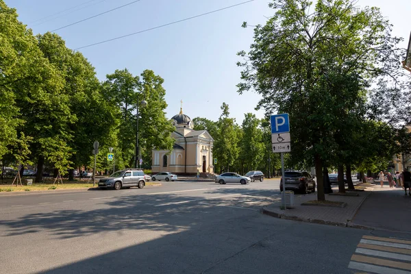 Petersburg Rusland Juli 2021 Zicht Lenin Avenue Kronstadt — Stockfoto