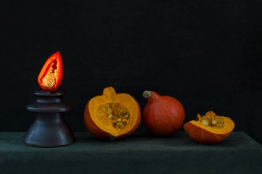 Hokkaido balkabağı ve kırmızı tatlı biberle hayat