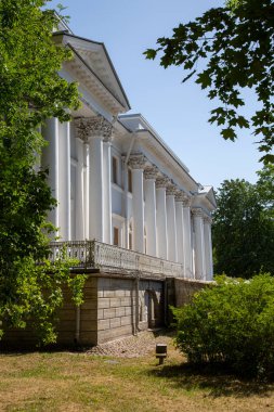 St. Petersburg, Rusya - 17 Temmuz 2021: St. Petersburg 'daki Elagin Sarayı Kültür ve Dinlenme Merkezi Parkı
