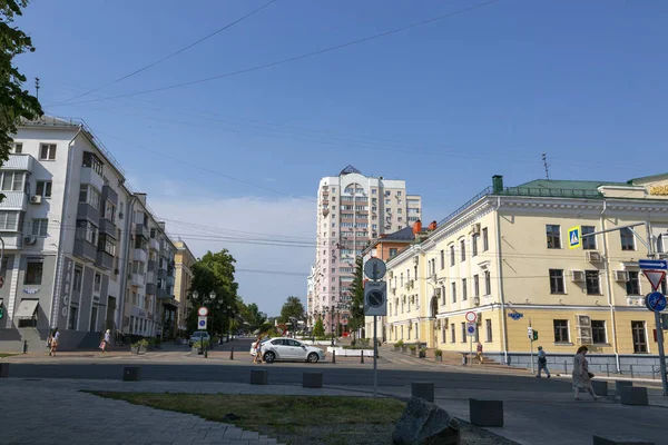 Belgorod Rusia Julio 2021 Fragmento Avenida Slava Parte Central Belgorod —  Fotos de Stock