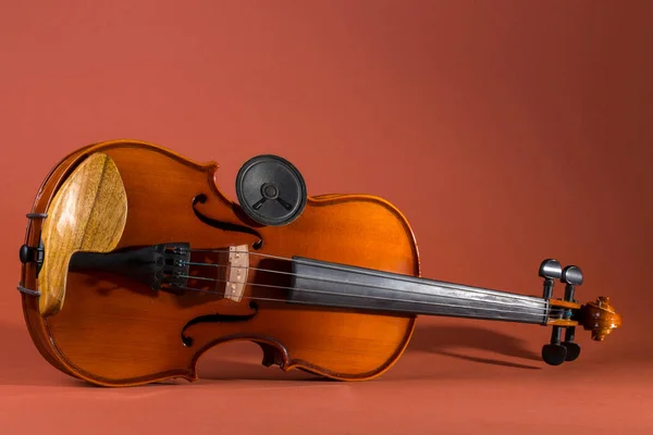 Still Life Violin Small Acoustic Speaker — Stok fotoğraf