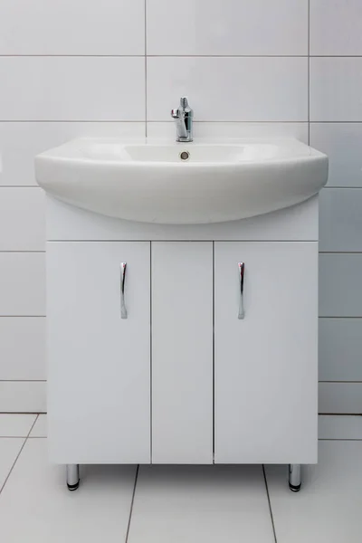 Bodenständer Mit Waschbecken Badezimmer Mit Fliese — Stockfoto