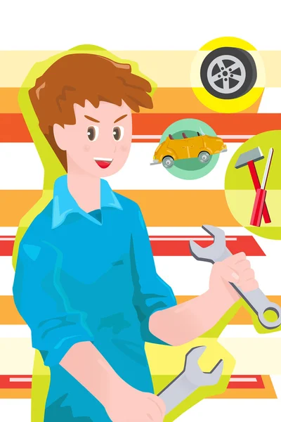 Car mechanic — Stock Vector