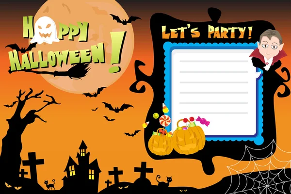 Invitación Halloween — Vector de stock