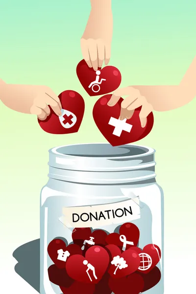 Making donation — Stock Vector