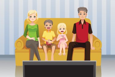 evde film izlerken aile