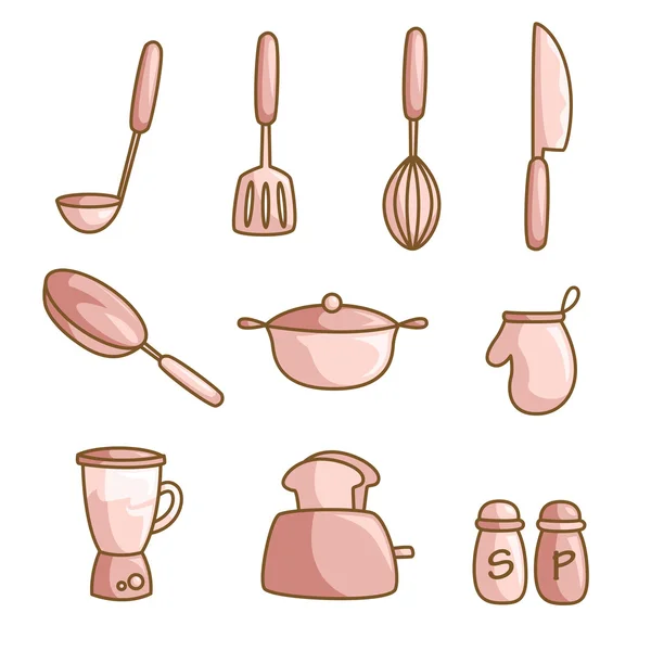 Cooking utensils — Stock Vector