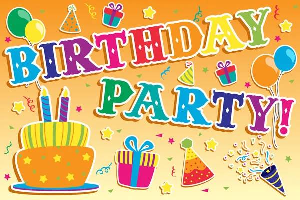 Invitación fiesta de cumpleaños — Archivo Imágenes Vectoriales