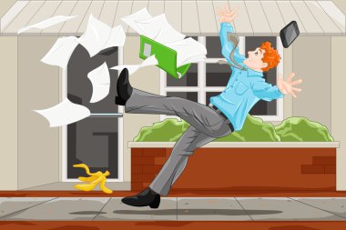 muz cilt üzerinde kaymasını işadamı