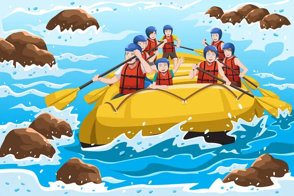 Rafting — Image vectorielle