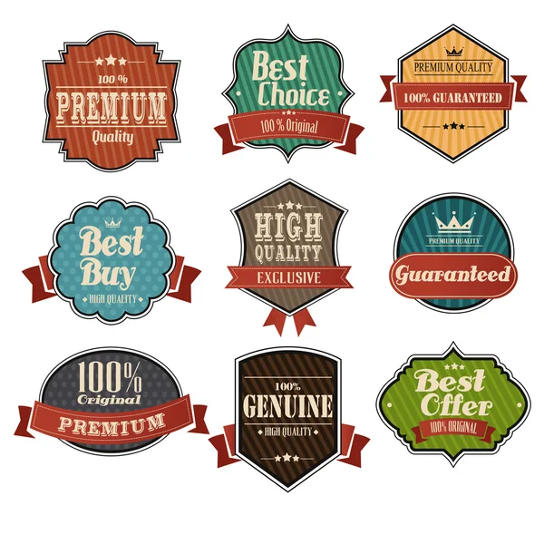 Vintage label sets — Stock Vector