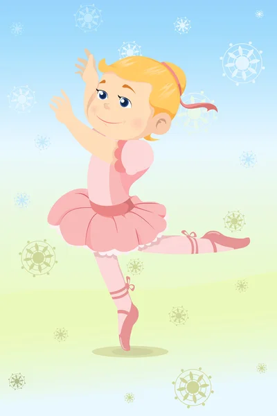 Ballerina meisje — Stockvector