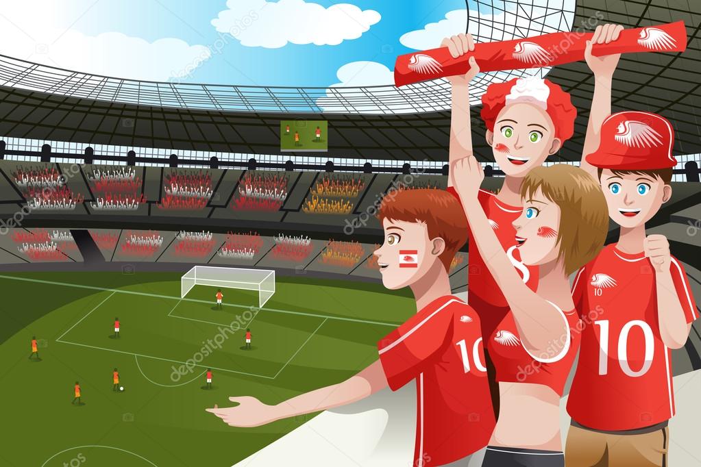 Sports fans in a stadium Stock Vector Image by ©artisticco 28487321