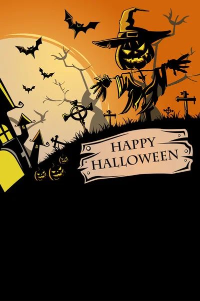 Cartel de Halloween — Vector de stock