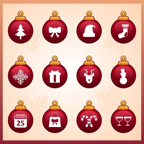 Iconos de Navidad — Vector de stock