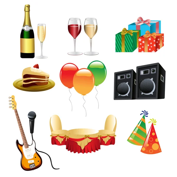 Party icons — Stock Vector