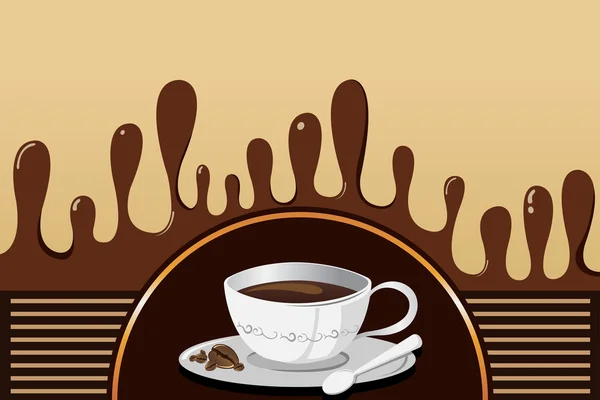 Kahve kupa arka plan — Stok Vektör