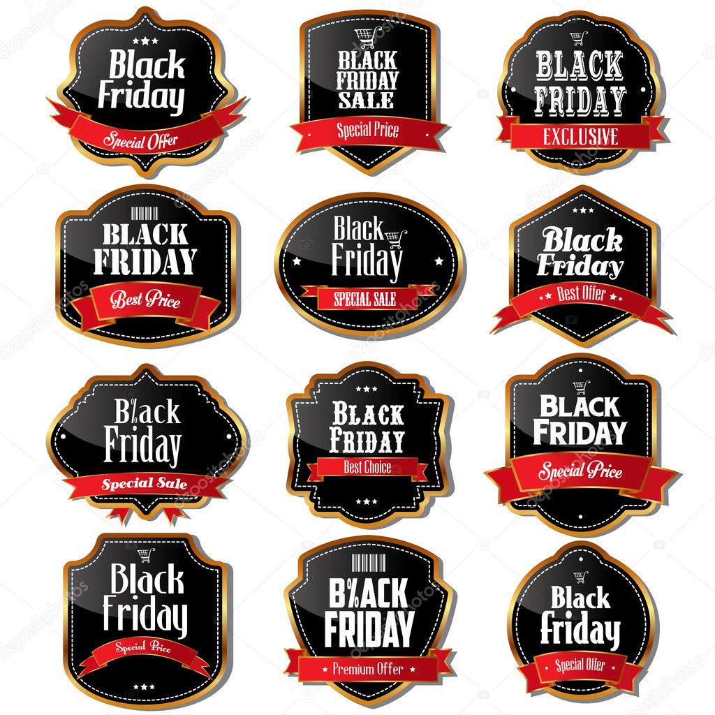 Black Friday sale labels