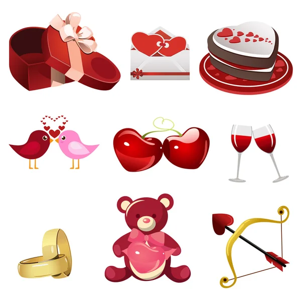 Valentine icons — Stock Vector