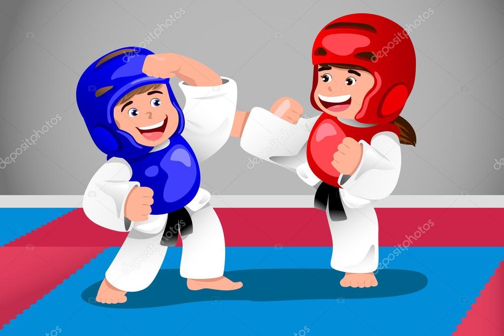 picture Taekwondo Wallpaper Cartoon https depositphotos com vector images taekwondo kids html