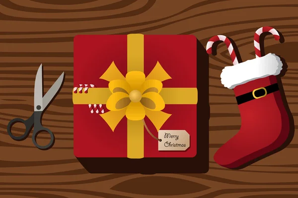 Regalo de Navidad — Vector de stock