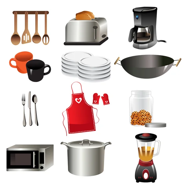 Kitchen icons — Stock Vector