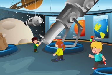 çocuklar için bir Planetaryum Gezisi